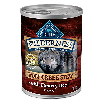 Blue Wilderness Wolf Creek Stew High Protein Natural Hearty Beef Stew Wet Dog Food Can - 2.5 Oz - Image 2
