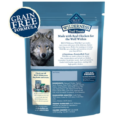 Blue Buffalo Wilderness Chicken Recipe Wild Bits Soft Chewy Training Treats for Dogs 4 Oz vons