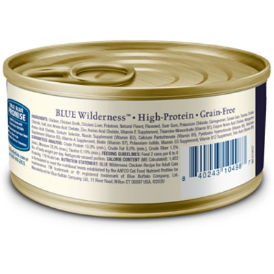 Blue Buffalo Wilderness High Protein Grain Free Wet Food For Adult Cats 7+ Chicken Recipe - 5.5 Oz - Image 2