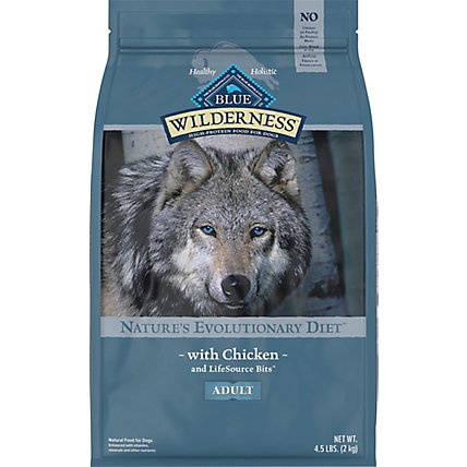 Blue Wilderness High Protein Natural Chicken Adult Dry Dog Food - 4.5 Lb - Image 2