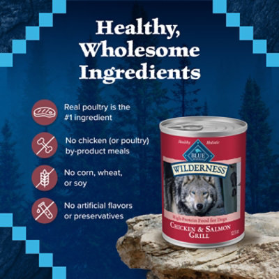 Blue Buffalo Wilderness Salmon & Chicken Grill Adult Wet Dog Food In  - 12.5 Oz - Image 6