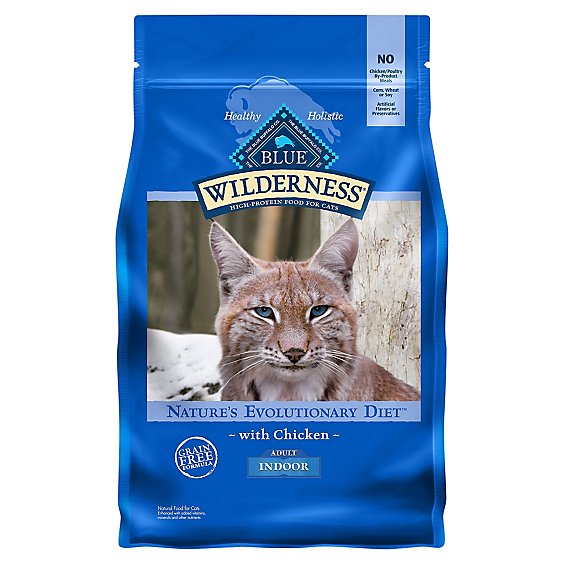 Blue Wilderness High Protein Natural Chicken Adult Indoor Dry Cat Food - 4 Lb
