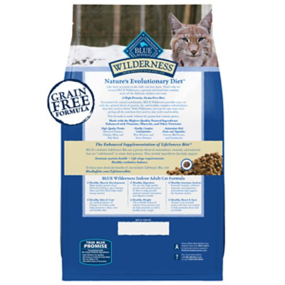 Blue Buffalo Wilderness Nature High Protein Grain Free Natural Dry Food Adult Cats Chicken - 4 lb - Image 2