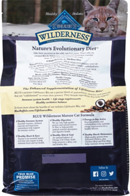 Blue Buffalo Wilderness Natural Mature Dry Cat Food High-Protein Chicken - 4 Lb - Image 8