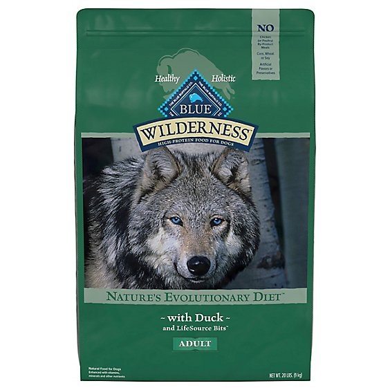 Blue Wilderness High Protein Natural Duck Adult Dry Dog Food - 20 Lb