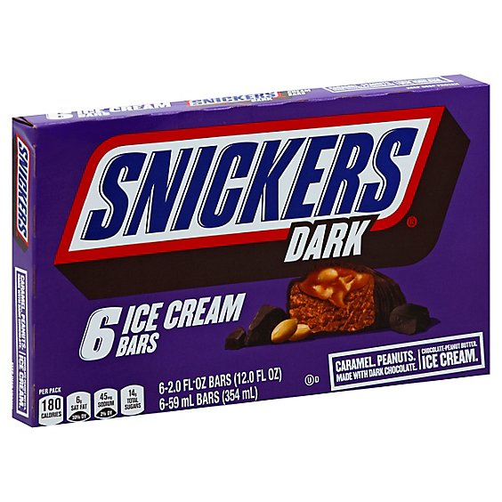 Snickers Ice Cream Bars Chocolate - 6-2 Fl. Oz.