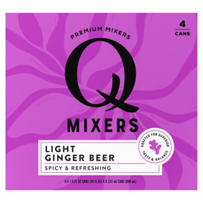Q Mixers Ginger Beer Light - 4-7.5 Fl. Oz.