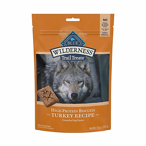 Blue Wilderness Trail Treats Crunchy Turkey Recipe Dog Treats Biscuits - 10 Oz