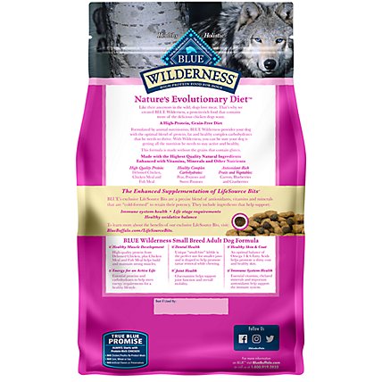 BLUE Wilderness Natures Evolutionary Diet Dog Food Adult Small Breed With Chicken - 4.5 Lb - Image 4