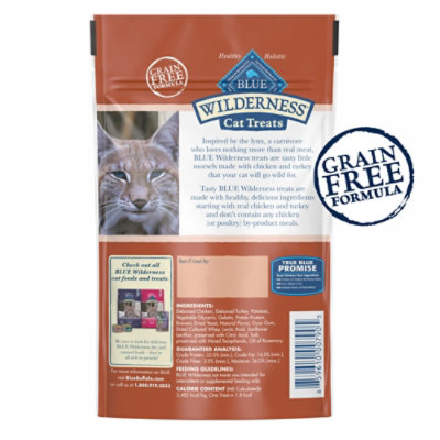 Blue Buffalo Wilderness Chicken & Turkey Recipe Soft Cat Treats In Bag - 2 Oz - Image 2