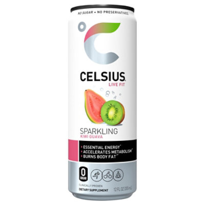 Celsius Sparkling Drink Kiwi Guava - 12 Fl. Oz.