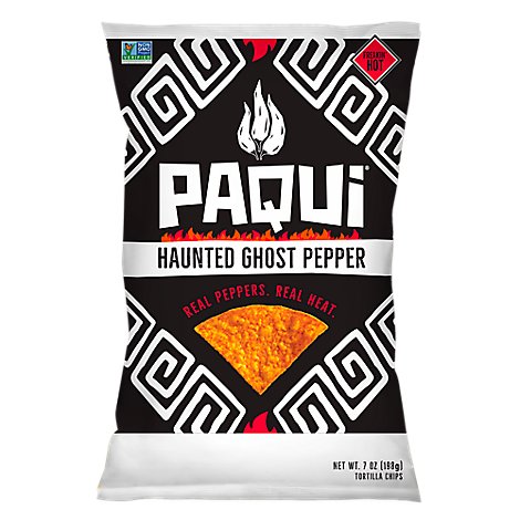 PAQUI Tortilla Chips Haunted Ghost Pepper - 7 Oz