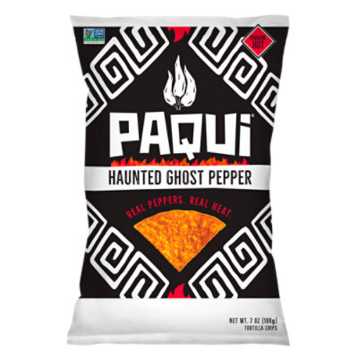 Paqui Haunted Ghost Pepper Spicy Tortilla Chips  Grocery Size Bags - 7 Oz - Image 1