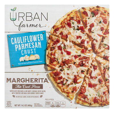 Urban Farmer Pizza Margherita Cauliflower Parmesan Crust Frozen - 14.3 Oz - Image 1