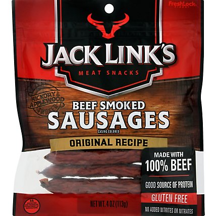 Jack Links Smoked Beef Original Sausage - 4 Oz - Image 2