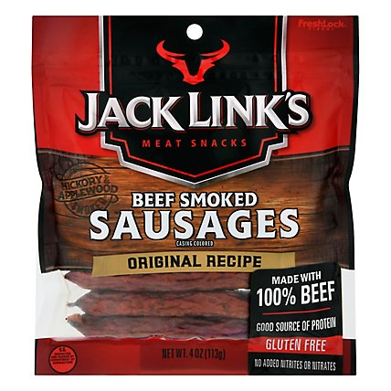 Jack Links Smoked Beef Original Sausage - 4 Oz - Image 1