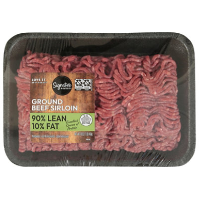 Signature SELECT/FARMS 90% Lean 10% Fat Ground Beef Sirloin Case Ready - 16 Oz