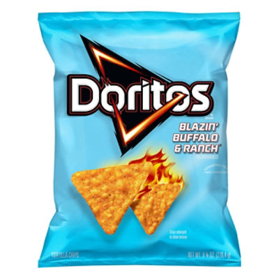 Doritos Blazin Buffalo & Ranch Tortilla Chips Plastic Bag - 9.75 Oz