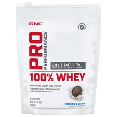 GNC Pro Performance Whey Cookies Cream - 14.52 Oz - Image 1