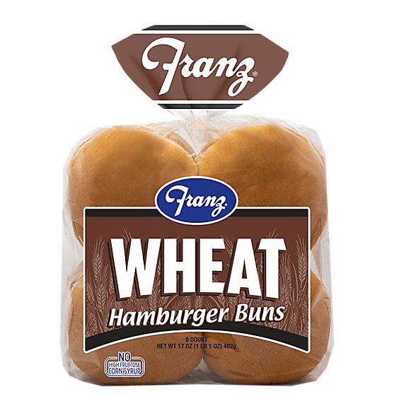 Franz Hamburger Buns Wheat 8 Count - 17 Oz