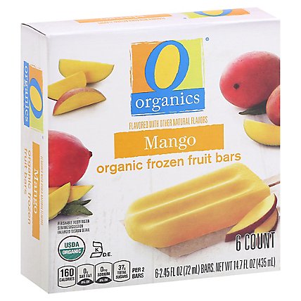 O Organics Fruit Bar Mango - 6-2.45 Fl. Oz. - Image 1