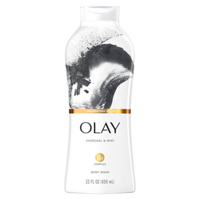 Olay Body Wash Hydrating Glow B3 Complex Charcoal & Mint - 22 Fl. Oz.