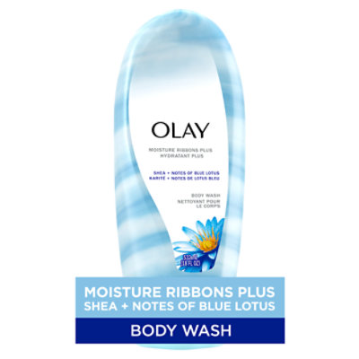 Olay Moisture Ribbons Plus Body Wash with Shea + Blue Lotus - 18 Fl. Oz. - Image 1