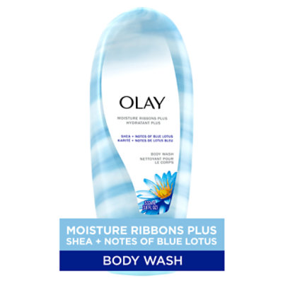 Olay Moisture Ribbons Plus Body Wash with Shea + Blue Lotus - 18 Fl. Oz.