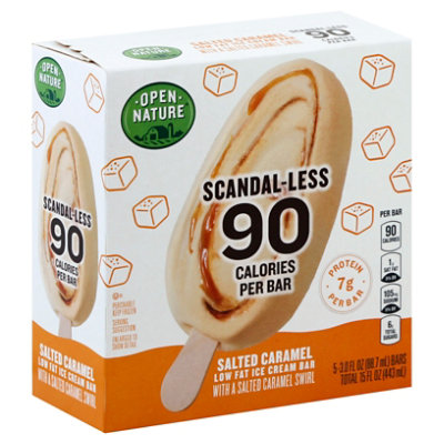 Open Nature Ice Cream Bar Scandaless Sea Salt Caramel - 5-3.0 Fl. Oz.