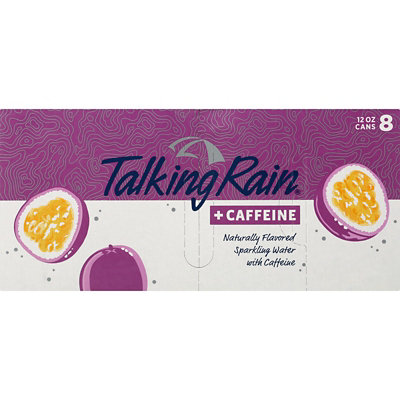 Talking Rain Sparkling Water Passion Fruit Can Caffeine - 96 Fl. Oz. - Image 1