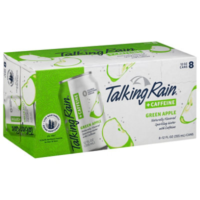 Talking Rain Sparkling Water Green Apple Can Plus Caffeine - Us - 96 Fl. Oz.