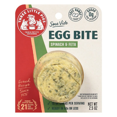 Three Little Pigs Spinach & Feta Sous Vide Egg Bite - .156 Lb - Image 3