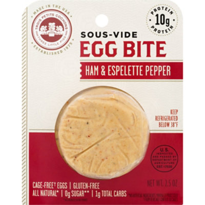 Three Little Pigs Ham & Espelette Pepper Sous Vide Egg Bite - .156 Lb - Image 1