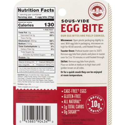 Three Little Pigs Ham & Espelette Pepper Sous Vide Egg Bite - .156 Lb - Image 2