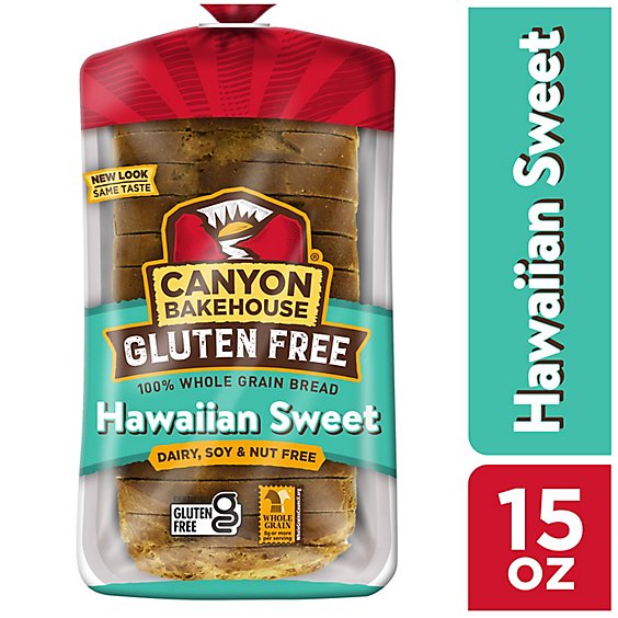 Canyon Bakehouse Hawaiian Sweet Gluten Free Whole Grain Sandwich Bread Fresh - 15 Oz