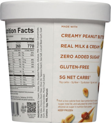 Keto Pint Peanut Butter Cup Ice Cream Pint - 473 Ml - Image 6