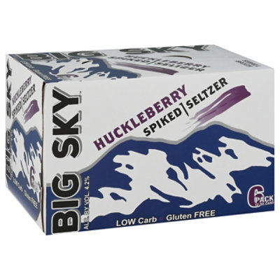 Big Sky Spiked Seltzer Huckleberry In Cans - 6-12 Fl. Oz.