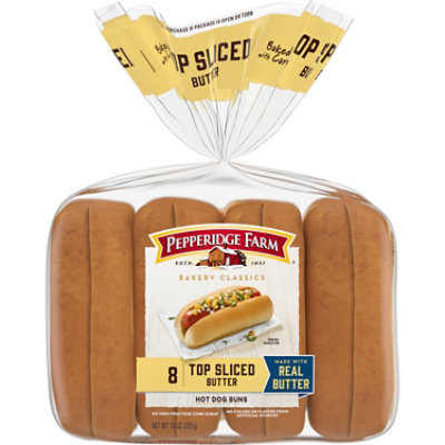 Pepperidge Farm Bakery Classics Top Sliced Butter Hot Dog Buns - 14 Oz - Image 1