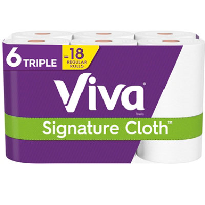 Viva Signature Cloth Towels Huge Roll Choose A Sheet 1 Ply White 6 Roll Vons