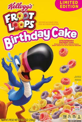 Froot Loops Breakfast Cereal Strawberry Birthday Cake - 10.1 Oz - Image 2