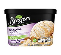 Breyers Ice Cream No Sugar Added Salted Caramel Swirl - 48 Oz