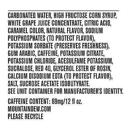 Mtn Dew Kickstart Flavored Sparkling Juice Beverage Black Cherry - 72 Fl. Oz. - Image 5