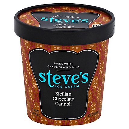 Steves Sicilian Chocolate Cannoli Ice Cream - Pint - Image 1