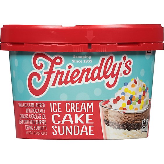Friendly's Ice Cream Cake Sundae Cup - 6 Oz