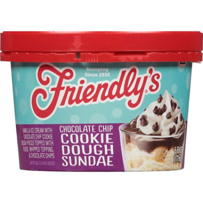 Friendly's Ice Cream Chocolate Chip Cookie Dough Sundae Cup - 6 Fl. Oz. - Image 1