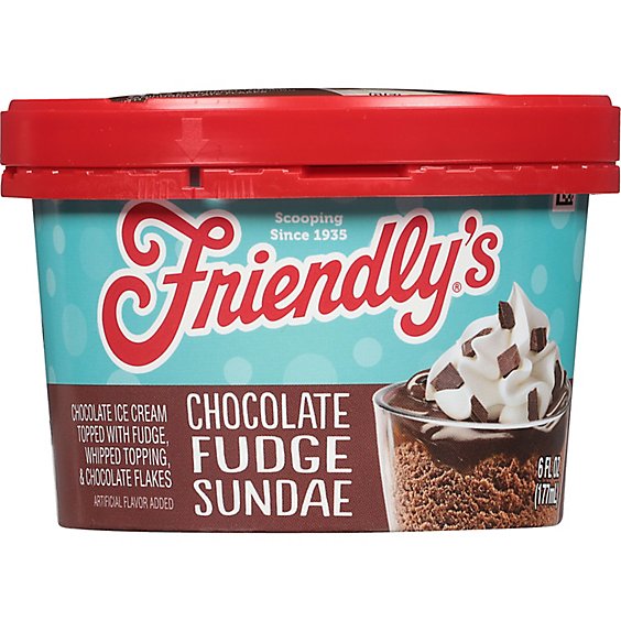 Friendly's Original Chocolate Fudge Ice Cream Sundae Cup - 6 Oz