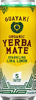 Guayaki Organic Yerba Mate Sparkling Lima Limon - 12 Fl. Oz. - Image 1