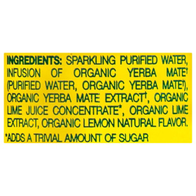 Guayaki Organic Yerba Mate Sparkling Lima Limon - 12 Fl. Oz. - Image 4