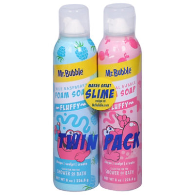  Mr. Bubble Twin Pack Foam Soap - Sculpt and Draw in the Tub;  Soft, Moldable, Gentle, Scented Foam (Pack of 2, 8 fl oz Each) : Everything  Else
