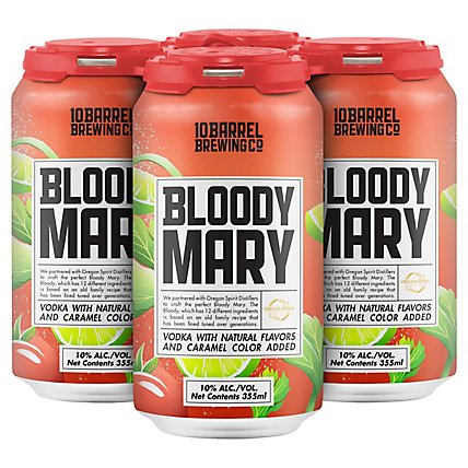 10 Barrel Brewing Co. Bloody Mary In Cans - 4-12 Fl. Oz. - Image 2